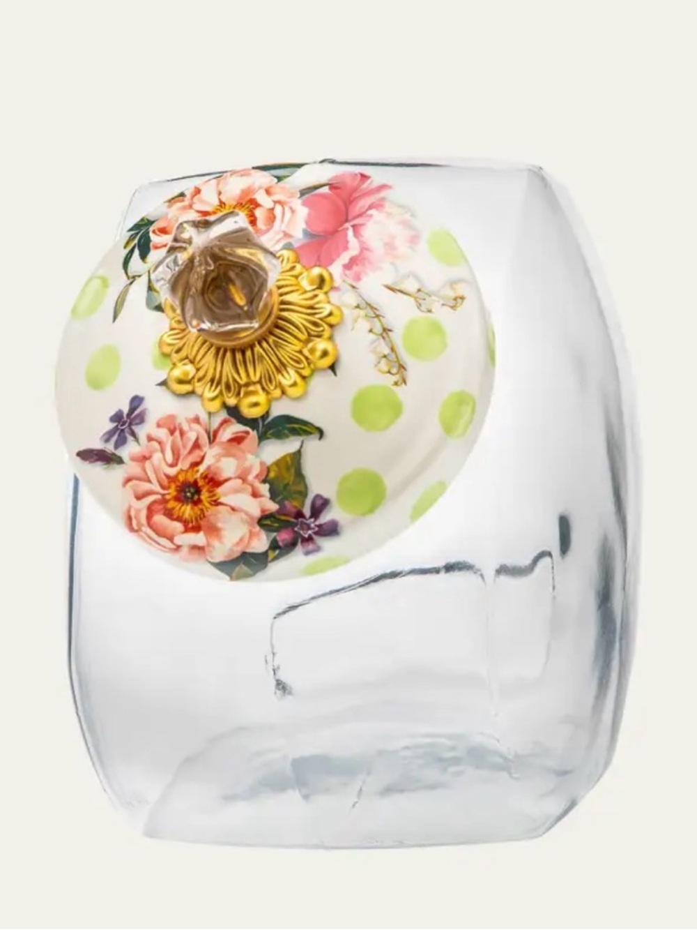 MACKENZIE-CHILDS Cookie Jar with Wildflowers Enamel Lid